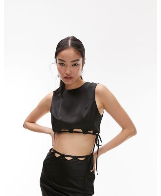 Topshop scallop top in black (part of a set)