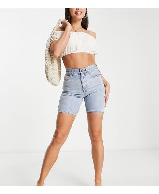 Topshop Tall ultimate Editor shorts in mid blue