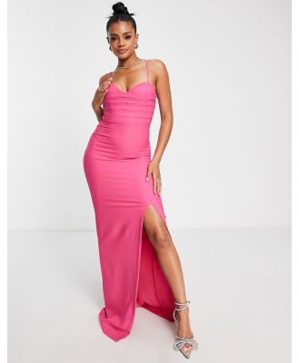 Trendyol cami maxi dress in bright pink