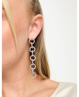 True Decadence circle drop embellished earrings in gold