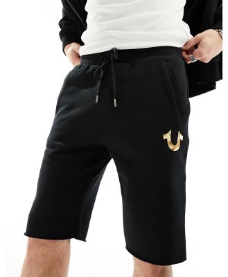 True Religion jersey shorts in black