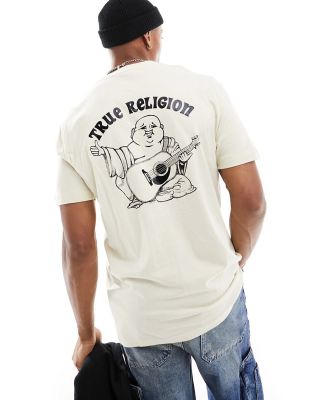 True Religion t-shirt in beige-Grey