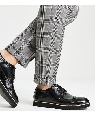 Truffle Collection casual lace-up brogues in black