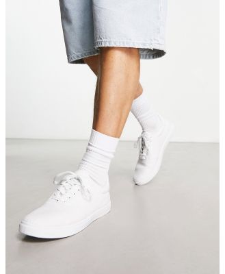 Truffle Collection lace up canvas shoes in white