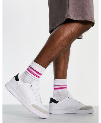 Truffle Collection lace up sneakers in white grey mix-Multi
