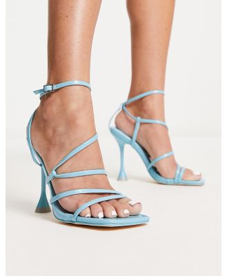 Truffle Collection strappy drench heeled sandals in blue