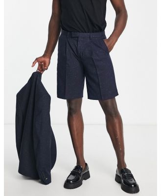Twisted Tailor Brenes boxy shorts in navy nep