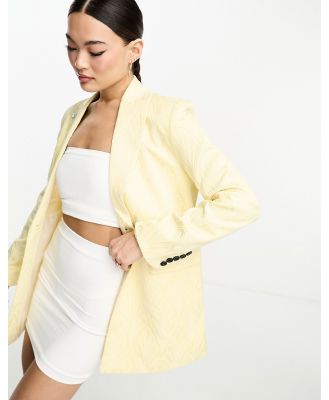 Twisted Tailor jacquard suit jacket in yellow