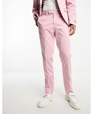 Twisted Tailor Kei suit pants in dusty pink
