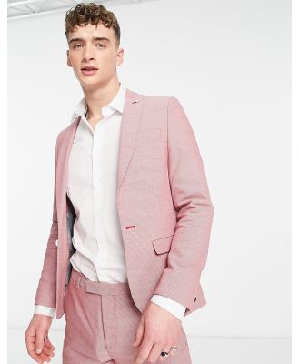 Twisted Tailor Schaar suit jacket in pink cotton texture