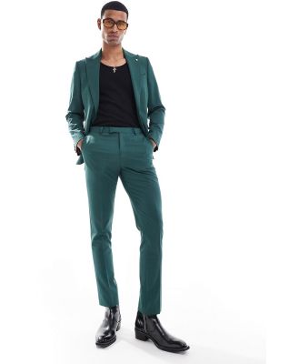 Twisted Tailor suit pants in dark green