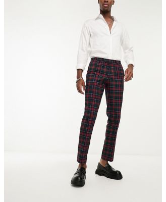 Twisted Tailor Woolf check suit pants in green