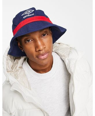 Umbro Home Turf bucket hat in navy and red-Multi