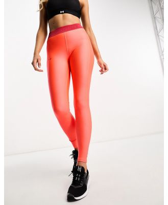 Under Armour branded waistband leggings in red