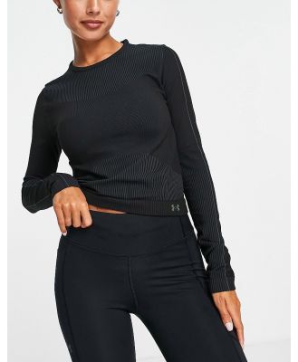 Under Armour Rush Seamless long sleeve top in black