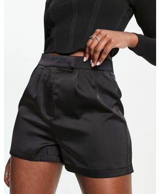 Unique21 satin shorts in black (part of a set)