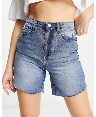 Urban Bliss carpenter bermuda shorts in mid wash blue