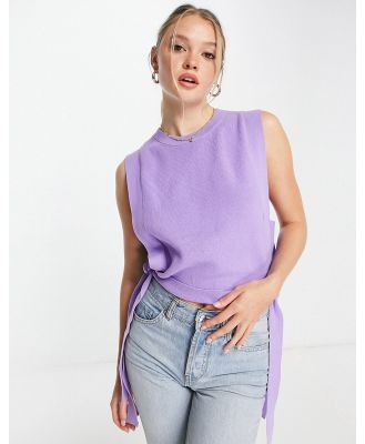 Urban Revivo knitted sweater tank in lilac-Purple