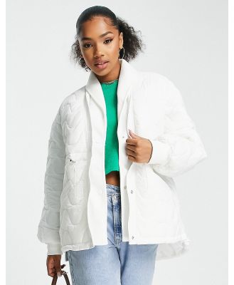 Urban Revivo soft quilted jacket in white
