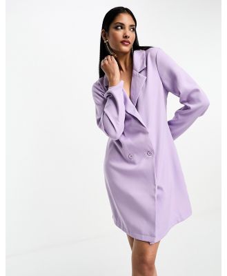 Urban Threads double breasted mini blazer dress in lilac-Purple