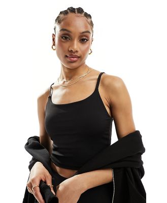 Urban Threads Tall butter soft longline cami top in black