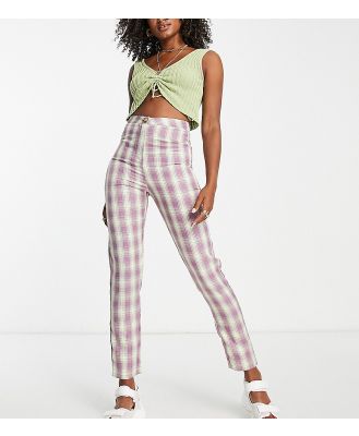 Urban Threads Tall tailored pants in lilac check (part of a set)-Multi