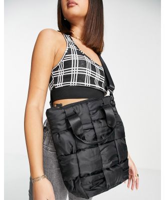 Urbancode padded shoulder strap tote bag in black