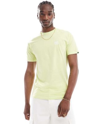 Vans checkerboard left chest logo short sleeve t-shirt in bright green