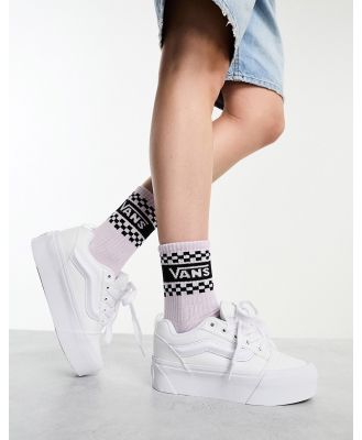 Vans Knu Stacked Platform sneakers in white