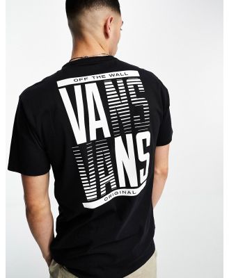 Vans Off The Wall stacked back print t-shirt in black