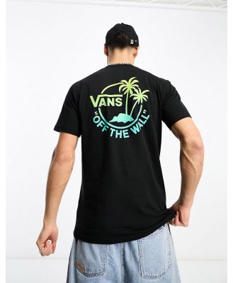 Vans t-shirt with mini dual palm back print in black