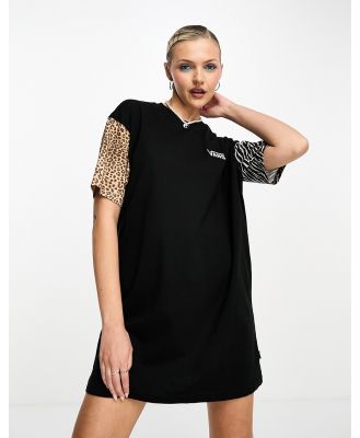 Vans Wyld leopard print t-shirt dress-Black