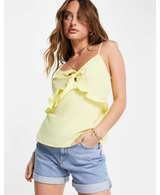 Vero Moda knot-front cami top in yellow