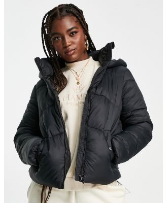 Vero Moda padded jacket with hood in black
