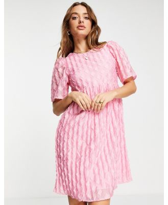 Vero Moda puff sleeve mini dress in pink print