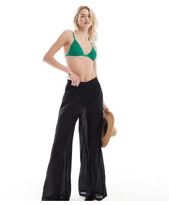 Vero Moda Tall beach pants in black