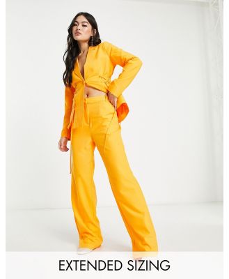 Vero Moda x Joann Van Den Herik tailored wide leg pants in orange (part of a set)