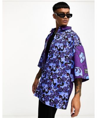 Versace Jeans Couture baroque oversized shirt in purple