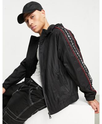 Versace Jeans Couture taping nylon jacket in black