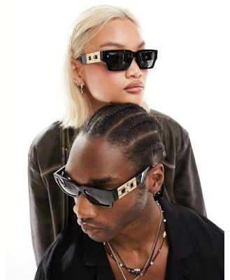 Versace rectangular sunglasses in black