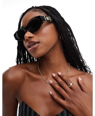 Versace slim cateye sunglasses in black