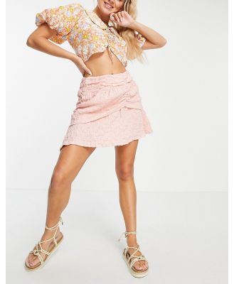 Vila mini tiered skirt in pink