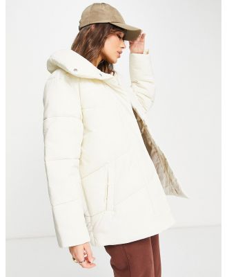Vila padded coat in cream-Neutral