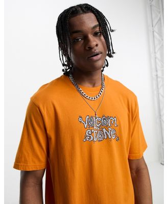 Volcom Hager t-shirt with chest print in orange
