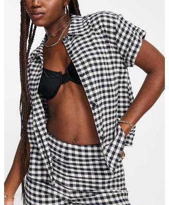 Volcom x Coco Ho shirt in black & white gingham (part of a set)-Multi