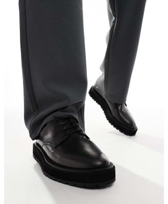 Walk London Ace derby shoes in black smooth leather