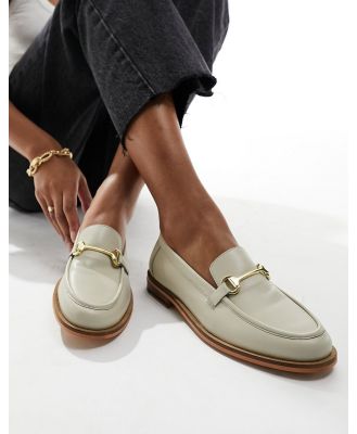 Walk London Rhea trim loafers in off white leather