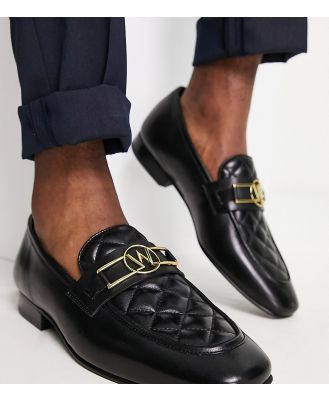 Walk London Woody quilted loafers in black leather