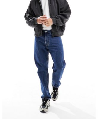 Weekday Barrel relaxed fit tapered leg jeans in nobel blue