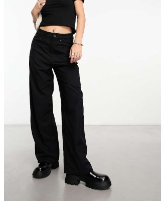 Weekday Junn slouch fit pants in black